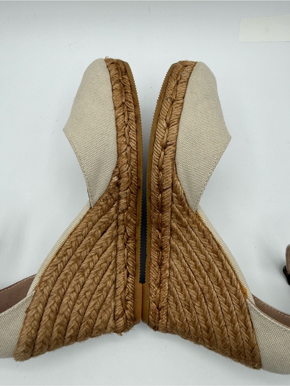 Viscata Barcelona Estartit Canvas Espadrille Wedges Beige Ankle Strap Jute Heel - Picture 8 of 16